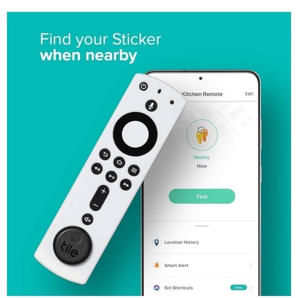 NWOT Tile Sticker 2-Pack. Small Bluetooth Tracker, Remote Finder & Item Locator - Picture 5 of 6